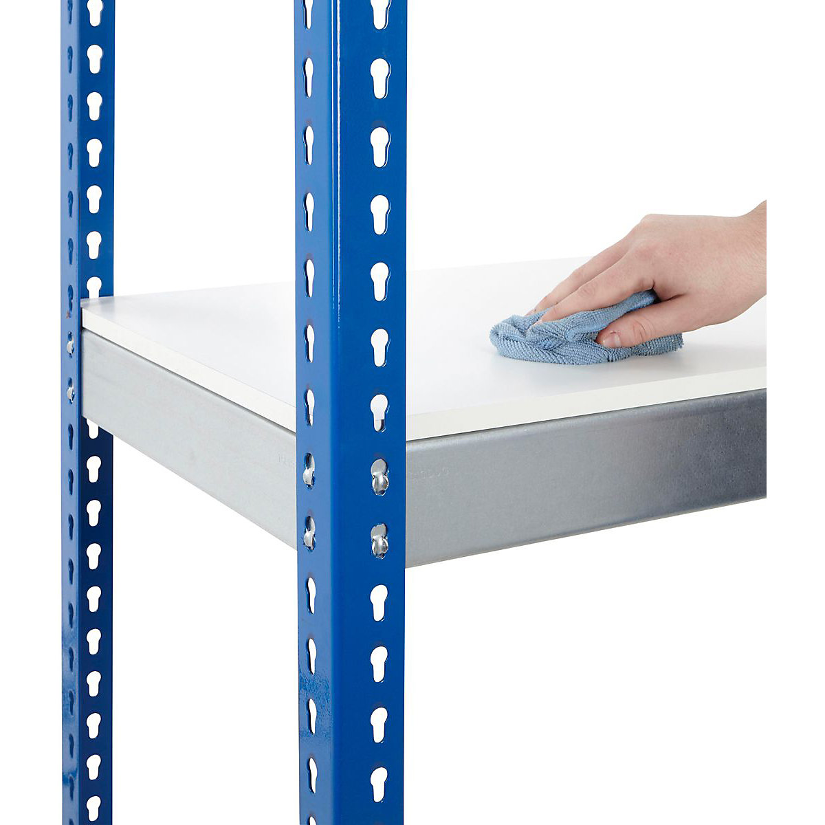 BiG400 Workbench With Euro Pick Bins | Blue & Galvanised (Product illustration 13)-12
