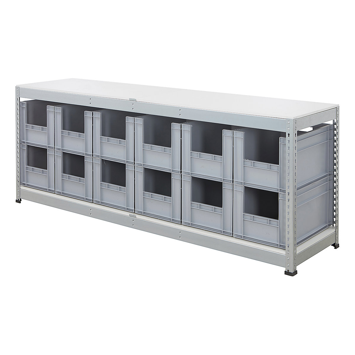 BiG400 Workbench With Euro Pick Bins |  Galvanised