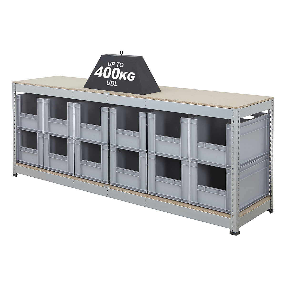 BiG400 Workbench With Euro Pick Bins |  Galvanised (Product illustration 6)-5