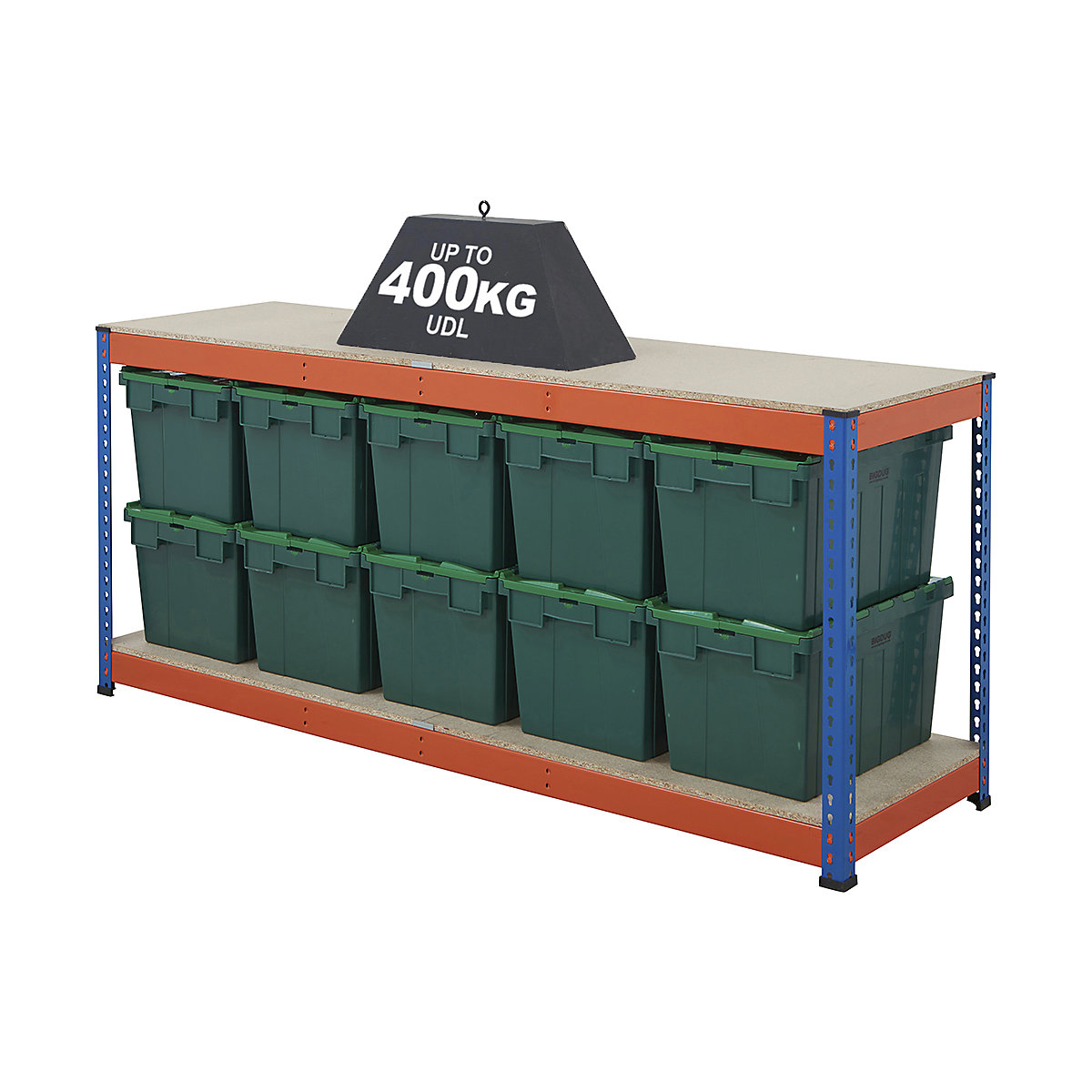 BiG400 Workbench with BiGDUG Euro Tote Boxes | Blue & Orange (Product illustration 6)-5