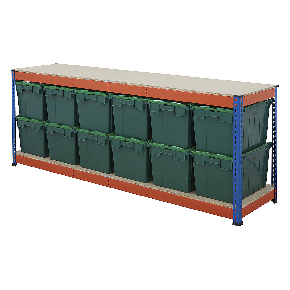 BiG400 Workbench with BiGDUG Euro Tote Boxes | Blue & Orange