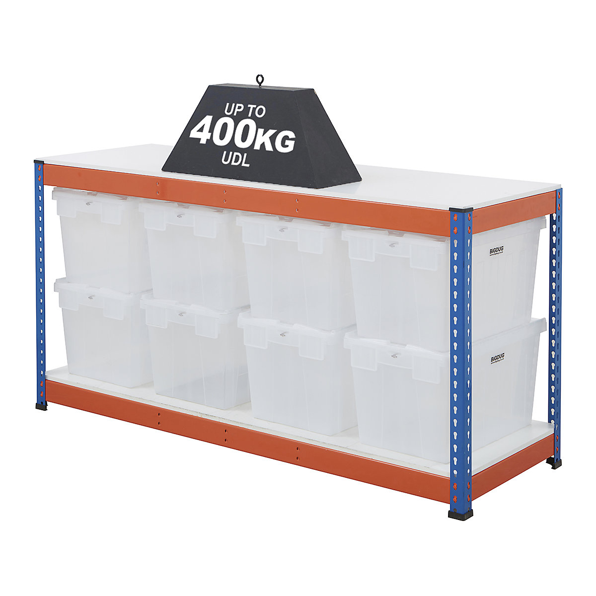 BiG400 Workbench with BiGDUG Euro Tote Boxes | Blue & Orange (Product illustration 5)-4