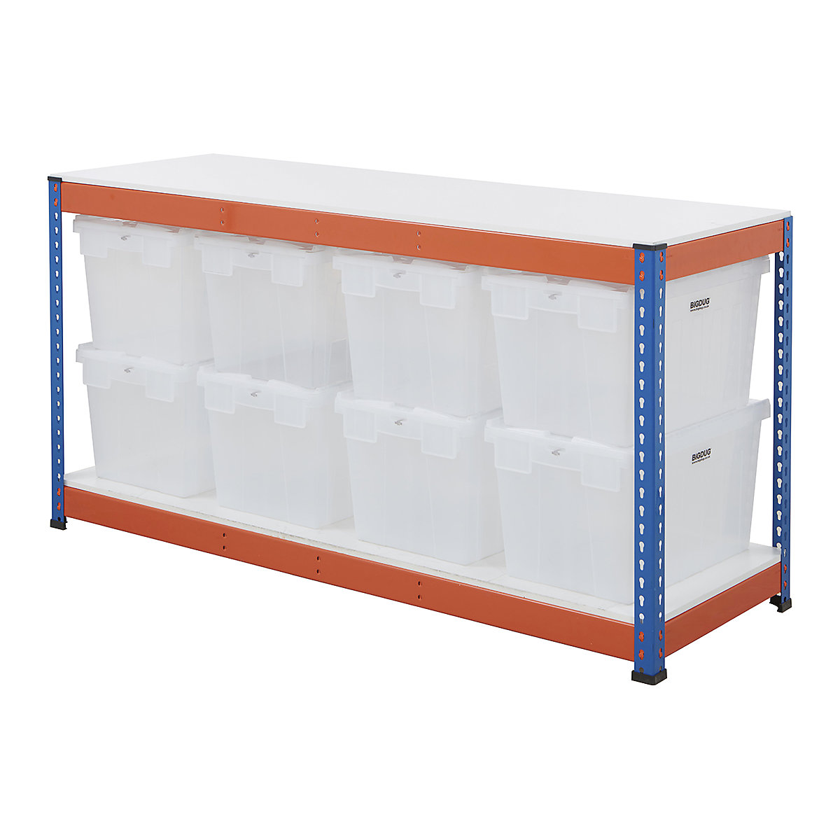 BiG400 Workbench with BiGDUG Euro Tote Boxes | Blue & Orange
