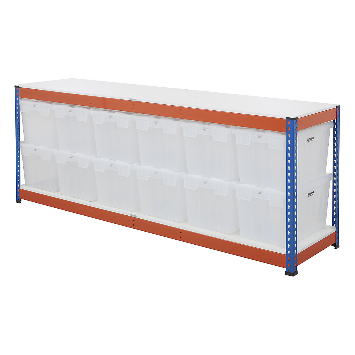 BiG400 Workbench with BiGDUG Euro Tote Boxes | Blue & Orange