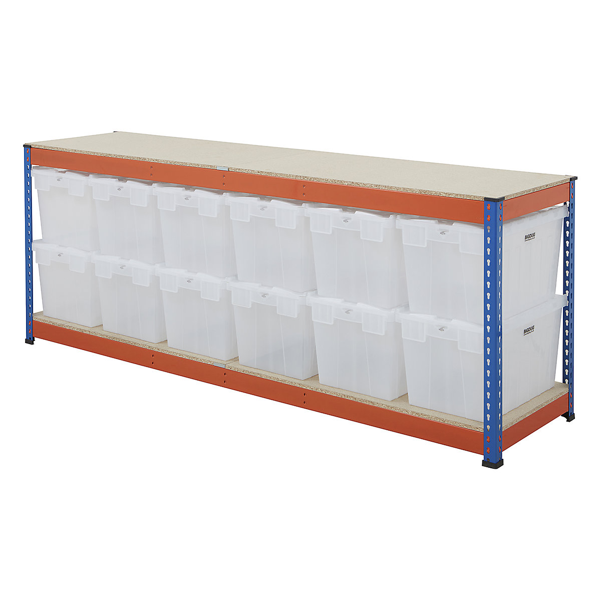 BiG400 Workbench with BiGDUG Euro Tote Boxes | Blue & Orange