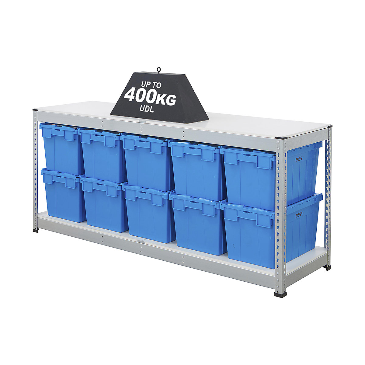 BiG400 Workbench with BiGDUG Euro Tote Boxes | Galvanised (Product illustration 7)-6