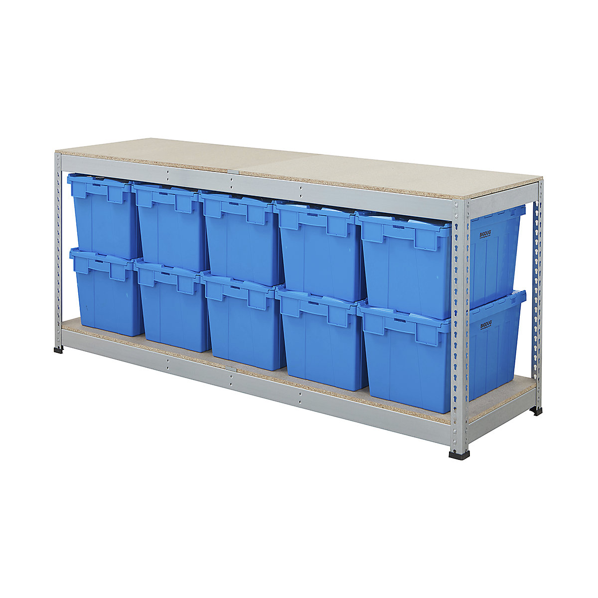 BiG400 Workbench with BiGDUG Euro Tote Boxes | Galvanised