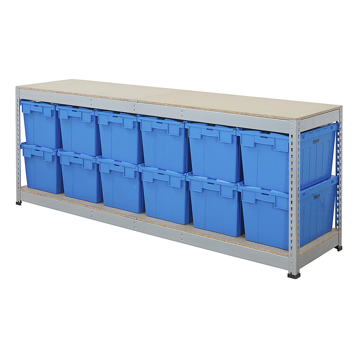 BiG400 Workbench with BiGDUG Euro Tote Boxes | Galvanised