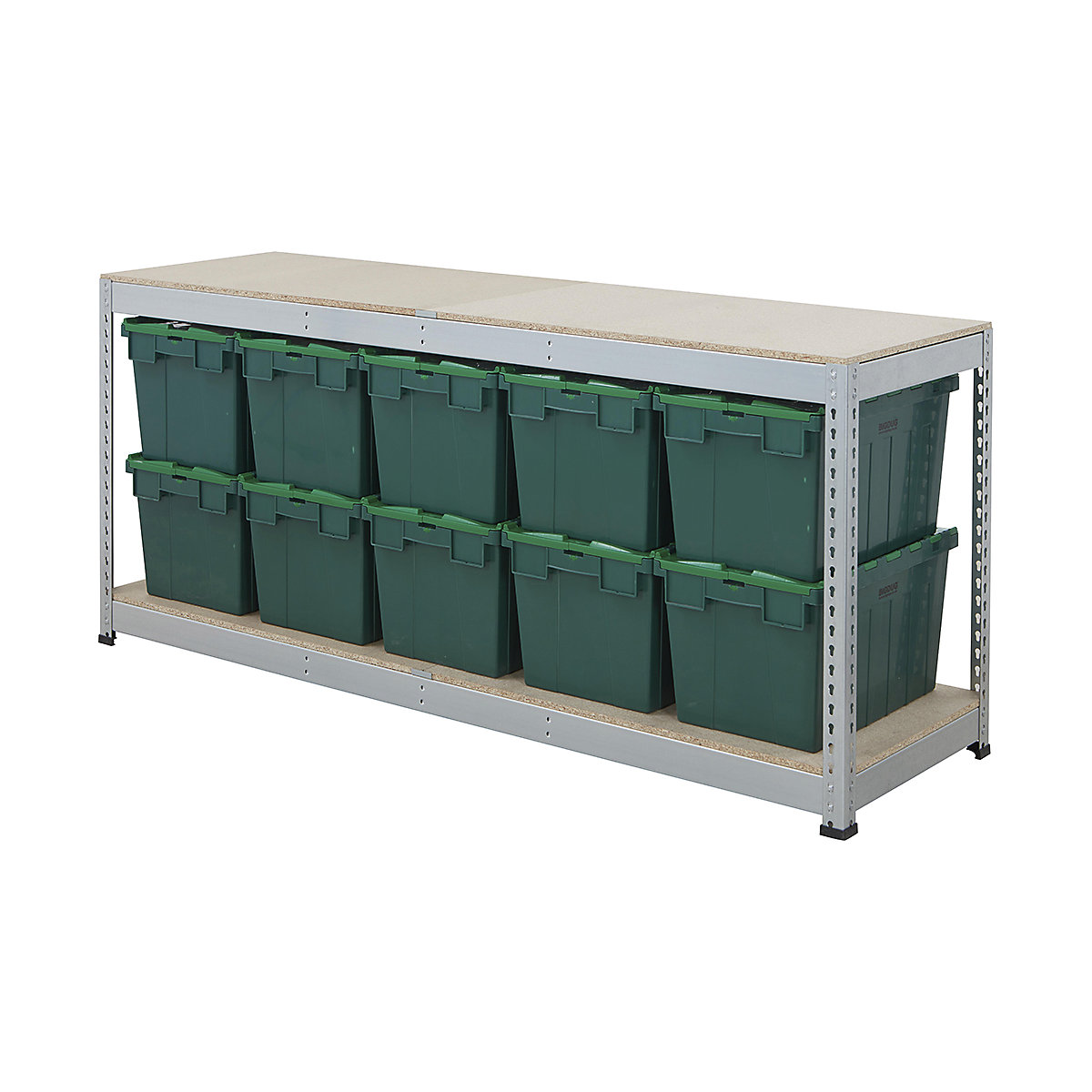 BiG400 Workbench with BiGDUG Euro Tote Boxes | Galvanised