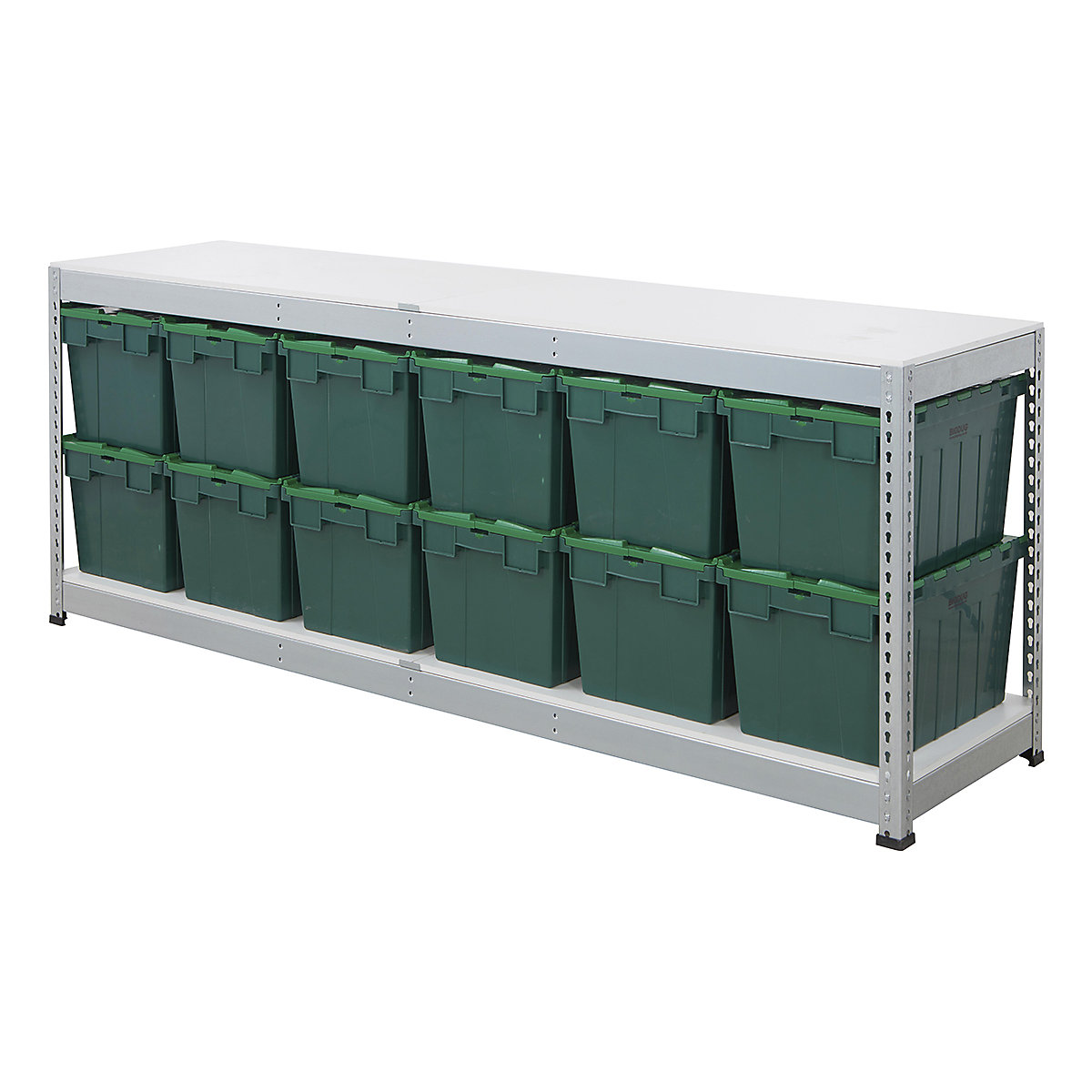 BiG400 Workbench with BiGDUG Euro Tote Boxes | Galvanised