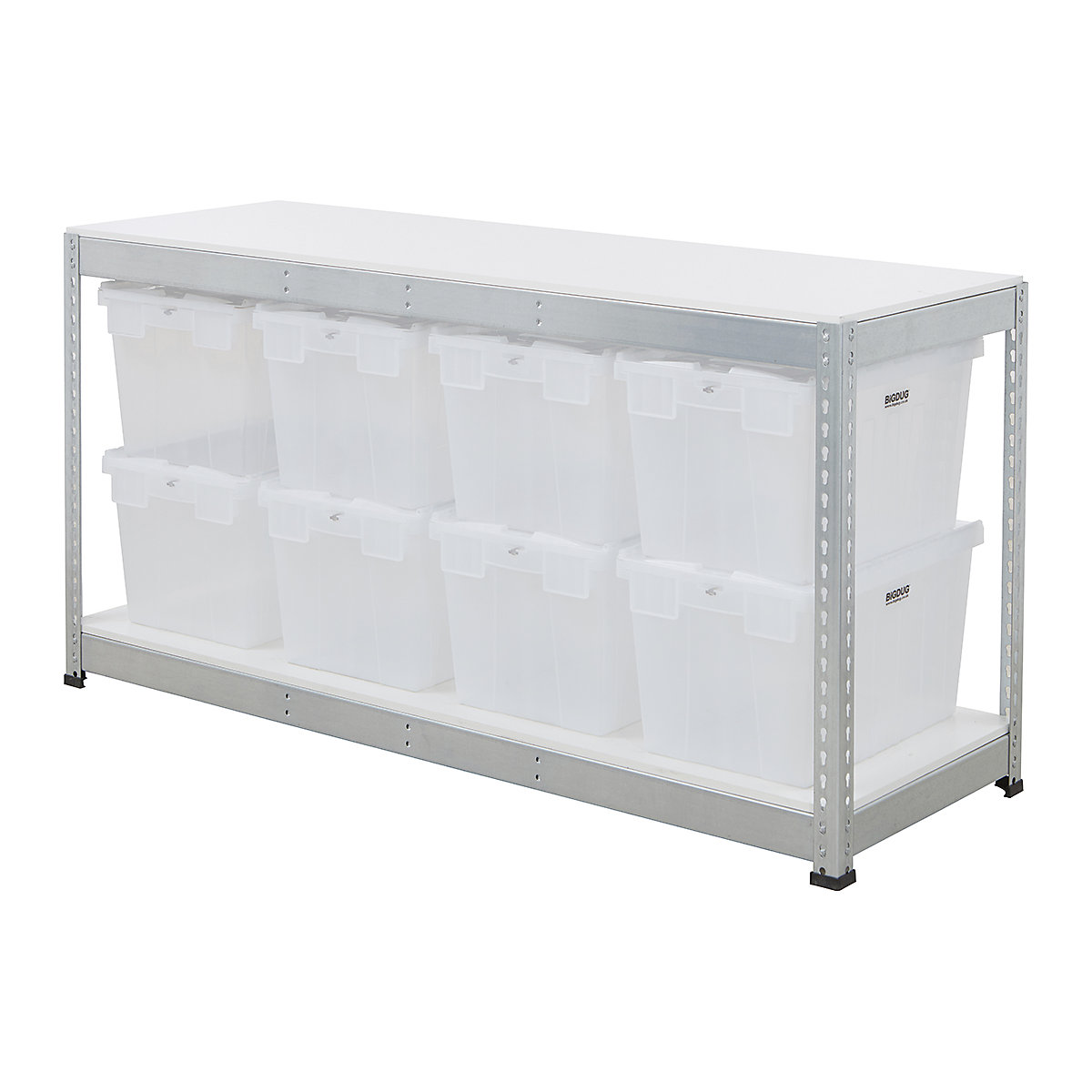 BiG400 Workbench with BiGDUG Euro Tote Boxes | Galvanised