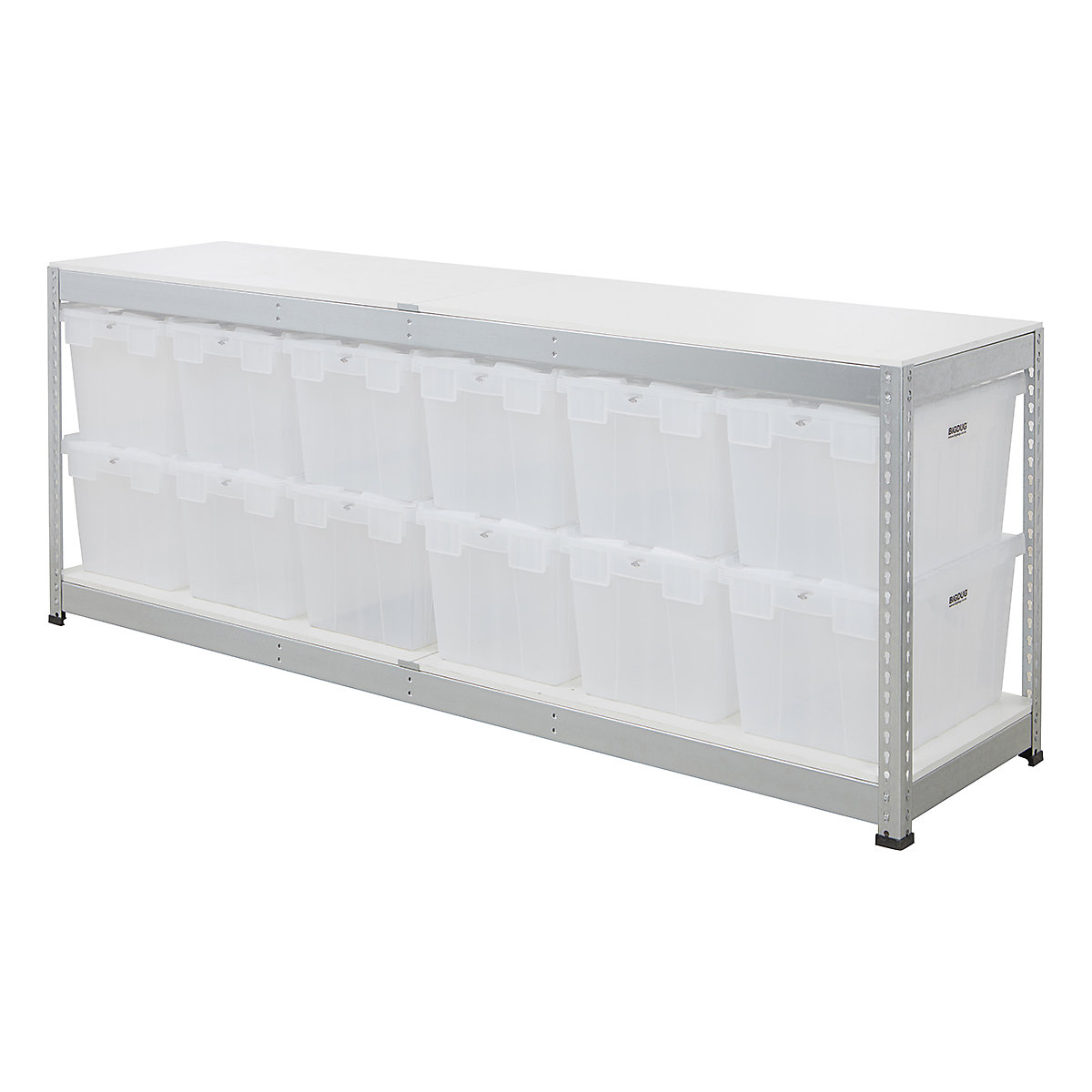 BiG400 Workbench with BiGDUG Euro Tote Boxes | Galvanised