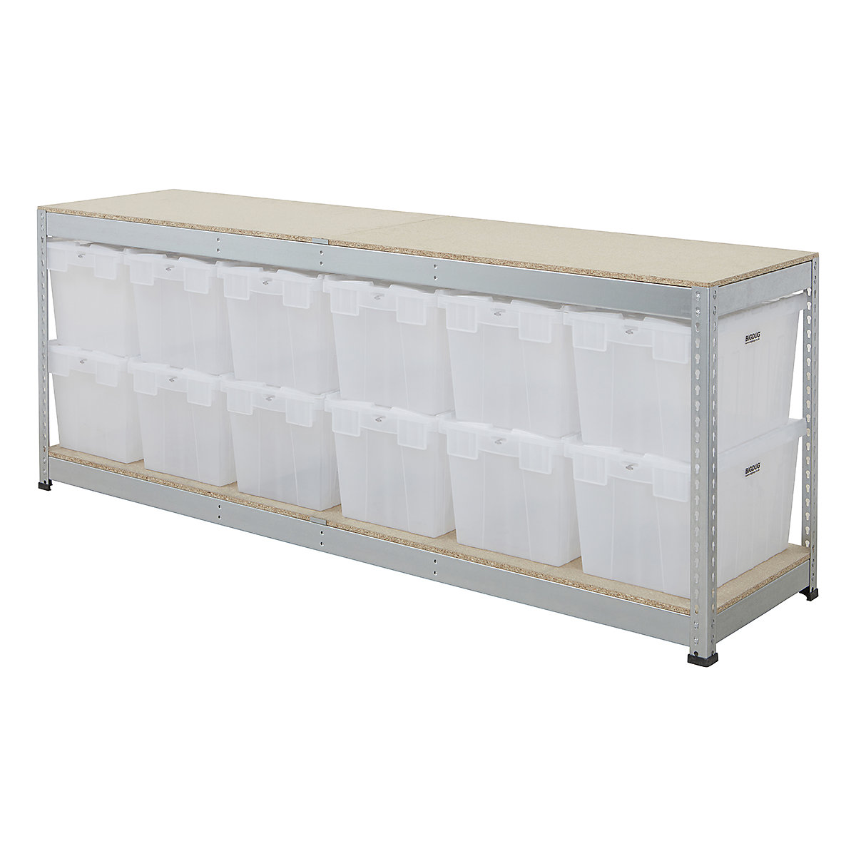 BiG400 Workbench with BiGDUG Euro Tote Boxes | Galvanised