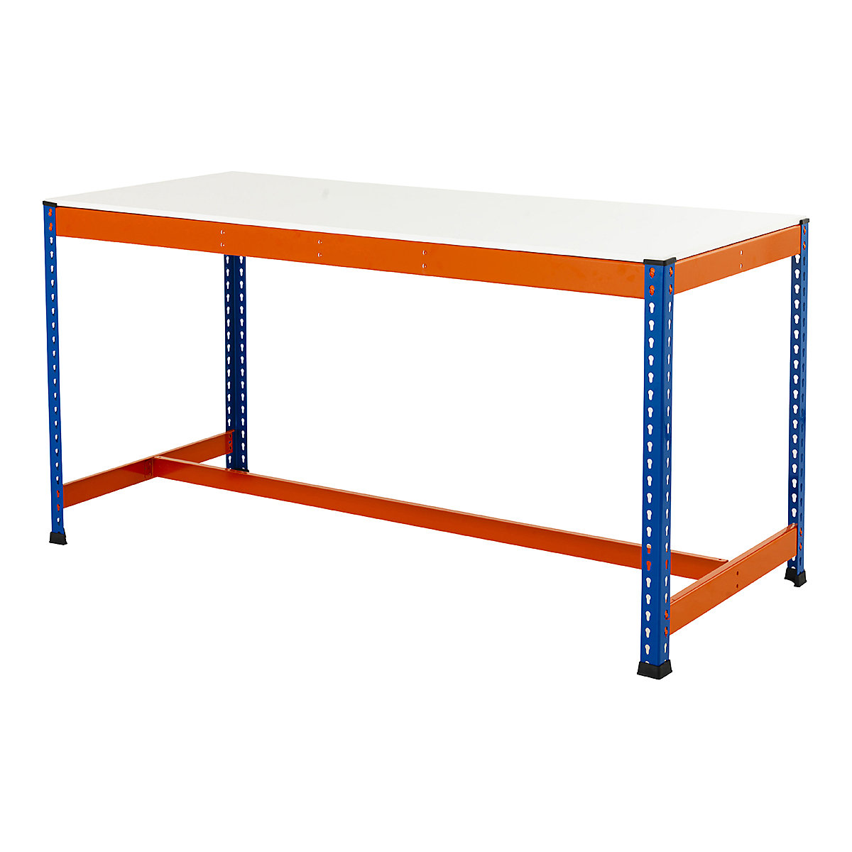 BiG400 Workbenches, BiG400 Workbenches, BiG400 Workbench | Melamine Worktop | 915h x 1220w x 610d mm | T-Bar Base | 400kg UDL | Blue & Orange-8