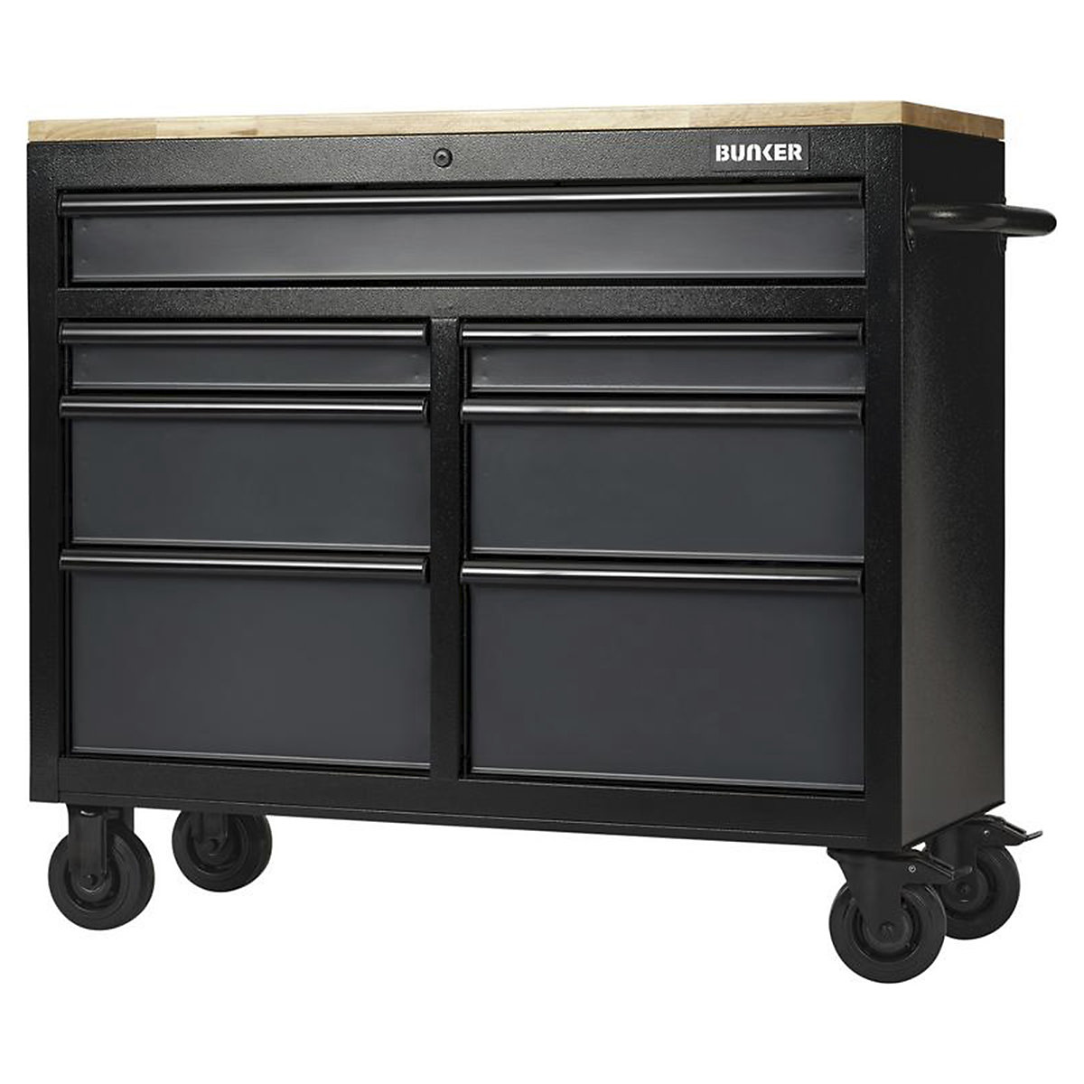 BUNKER Mobile Workbench, BUNKER Mobile Workbench, BUNKER® Mobile Workbench | 951h x 1122w x 461d mm | 7 Drawer | 41" | Grey-9