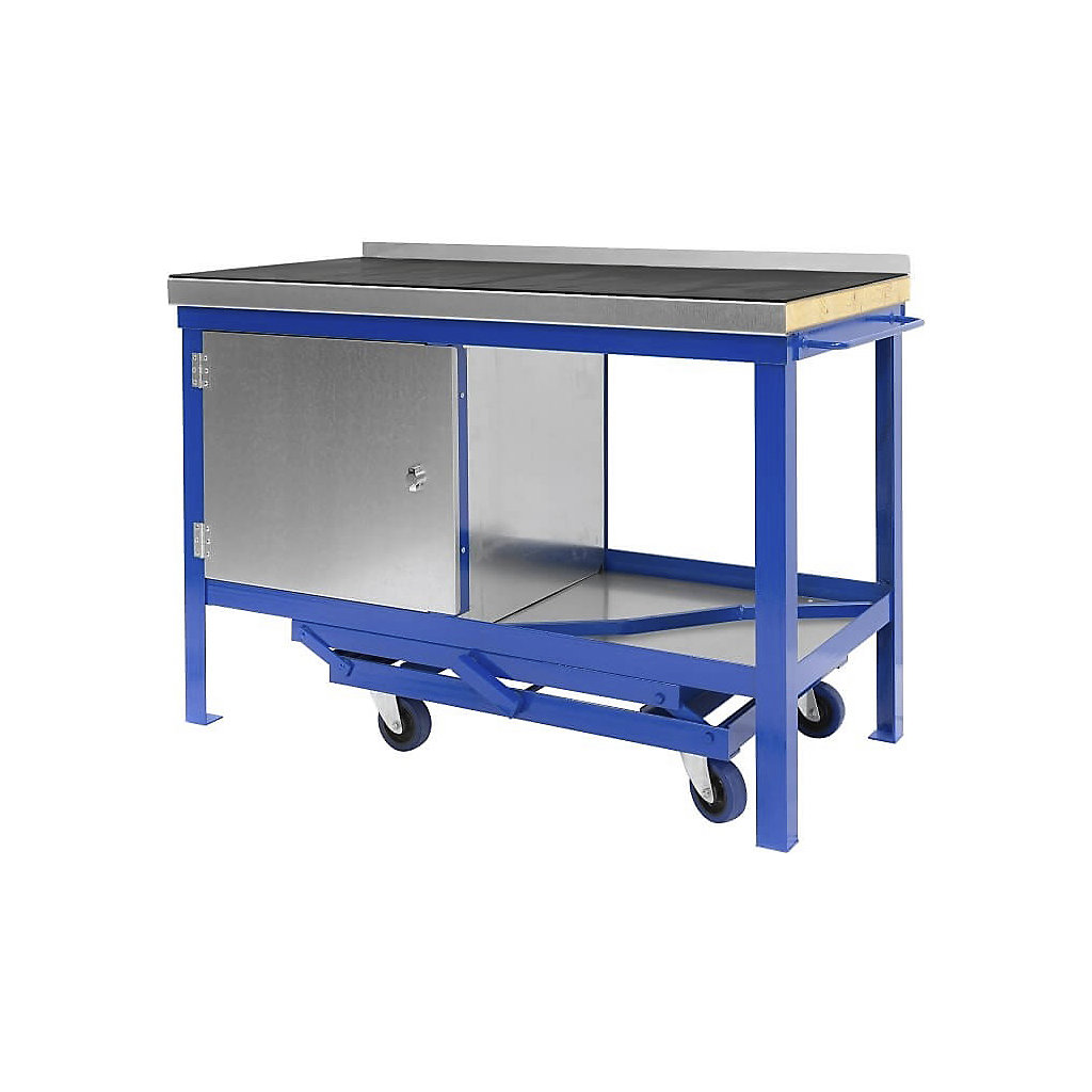 BiGDUG Fully Welded Mobile Workbench | 840h x 1200w x 600d mm | Black ...