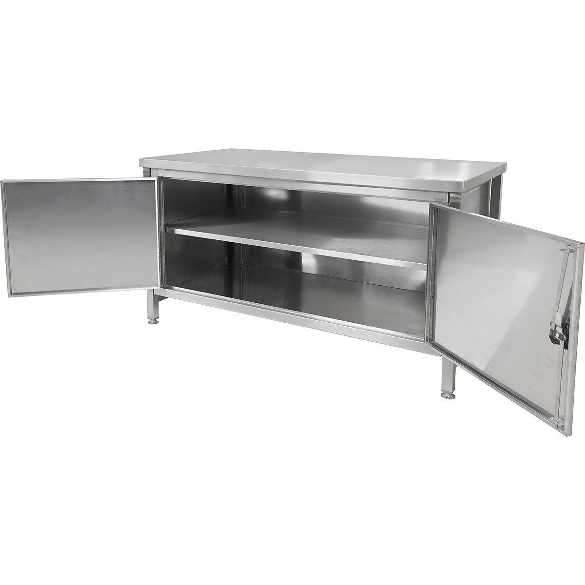 BiGDUG Heavy Duty Stainless Steel Workbench | Full Cabinet