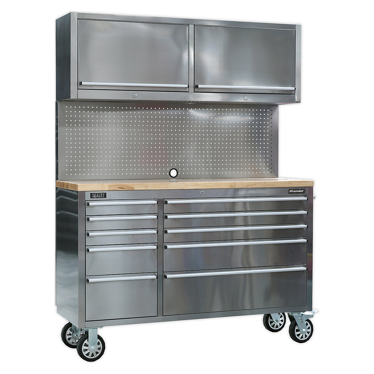 Sealey Premier Mobile Tool Cabinet | 10 Drawer & 2 Wall Cupboard