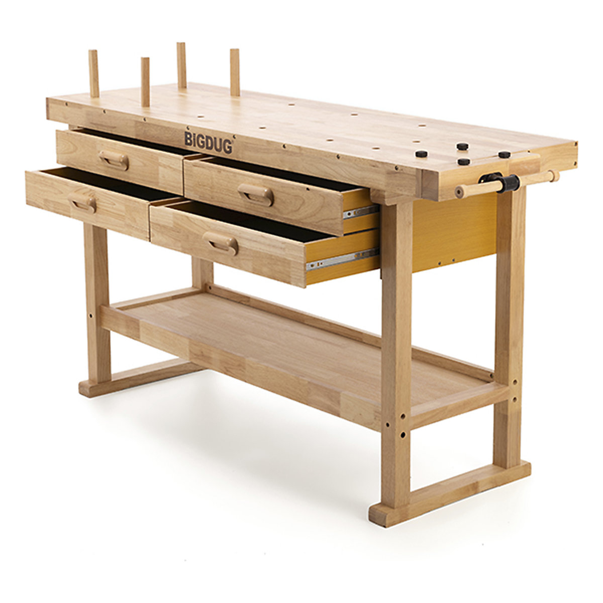 BiGDUG Pro Woodworking Bench with 4 Drawers (Product illustration 3)-2