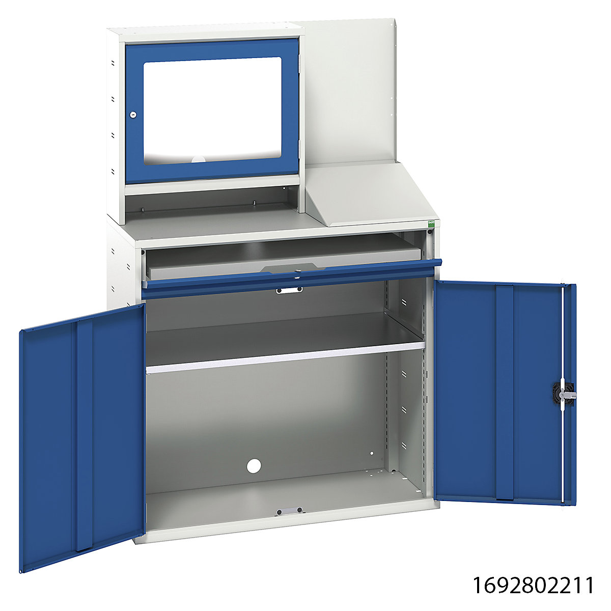 Bott Verso Computer Cupboard | 1650 High | 1050 Wide (Product illustration 3)-2