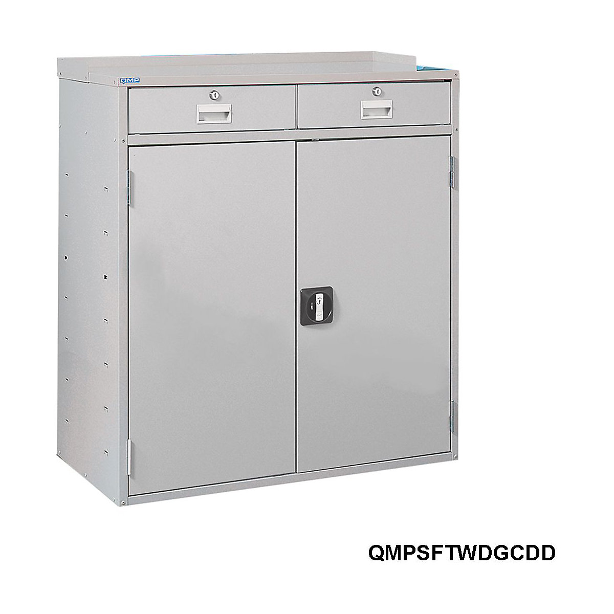 Mercian Industrial Team Leader Workstations With Flat Top, Mercian Industrial Team Leader Workstations With Flat Top, Mercian Industrial Team Leader Workstation | 980h x 920w x 450d mm | Flat Top | Double Drawers | Grey-7