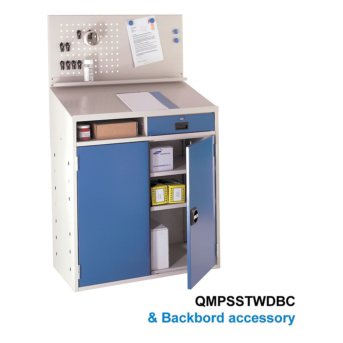 Mercian Industrial Team Leader Workstations With Sloping Top (Product illustration 3)-2