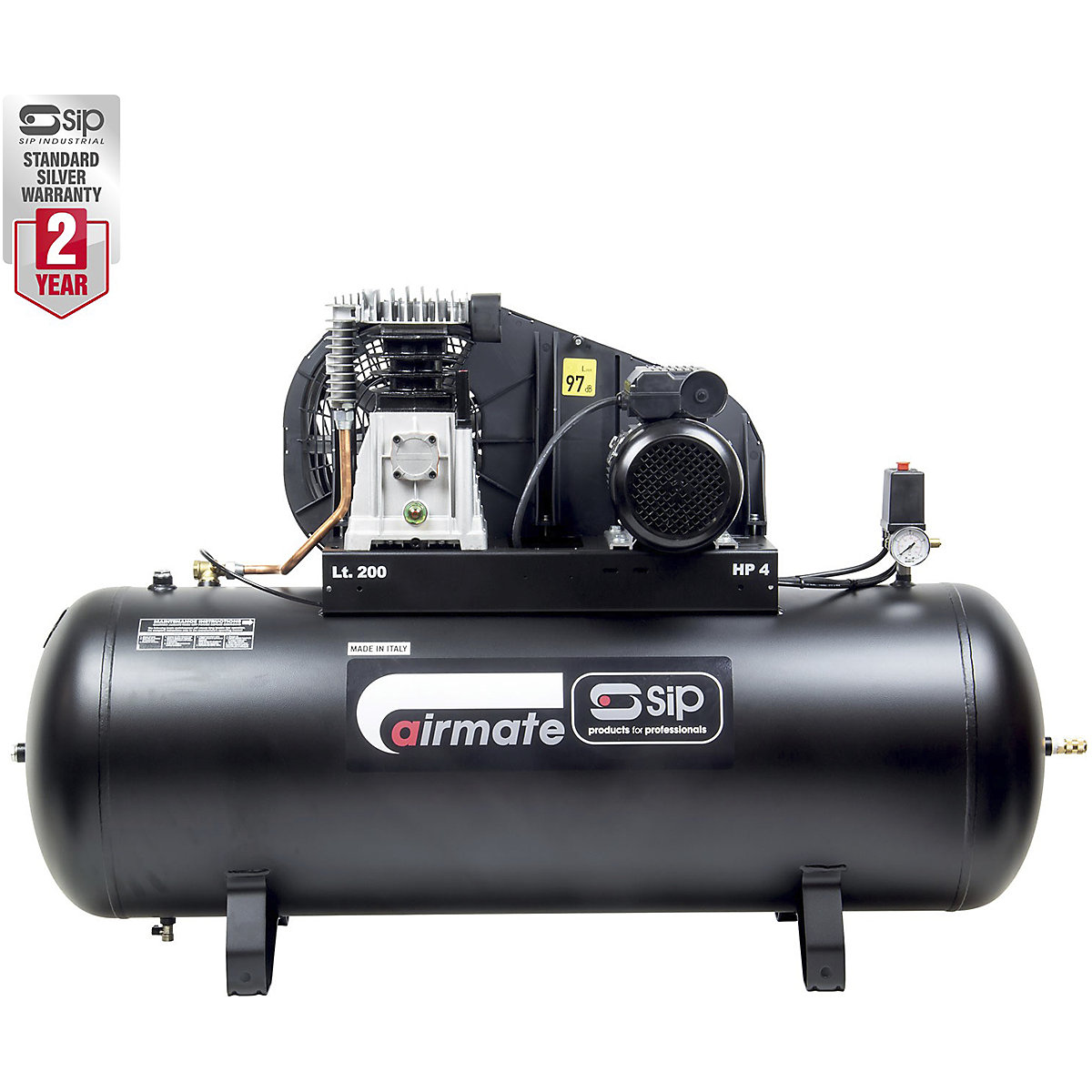 SIP Belt Drive Compressors | 200 Litre (Product illustration 2)-1