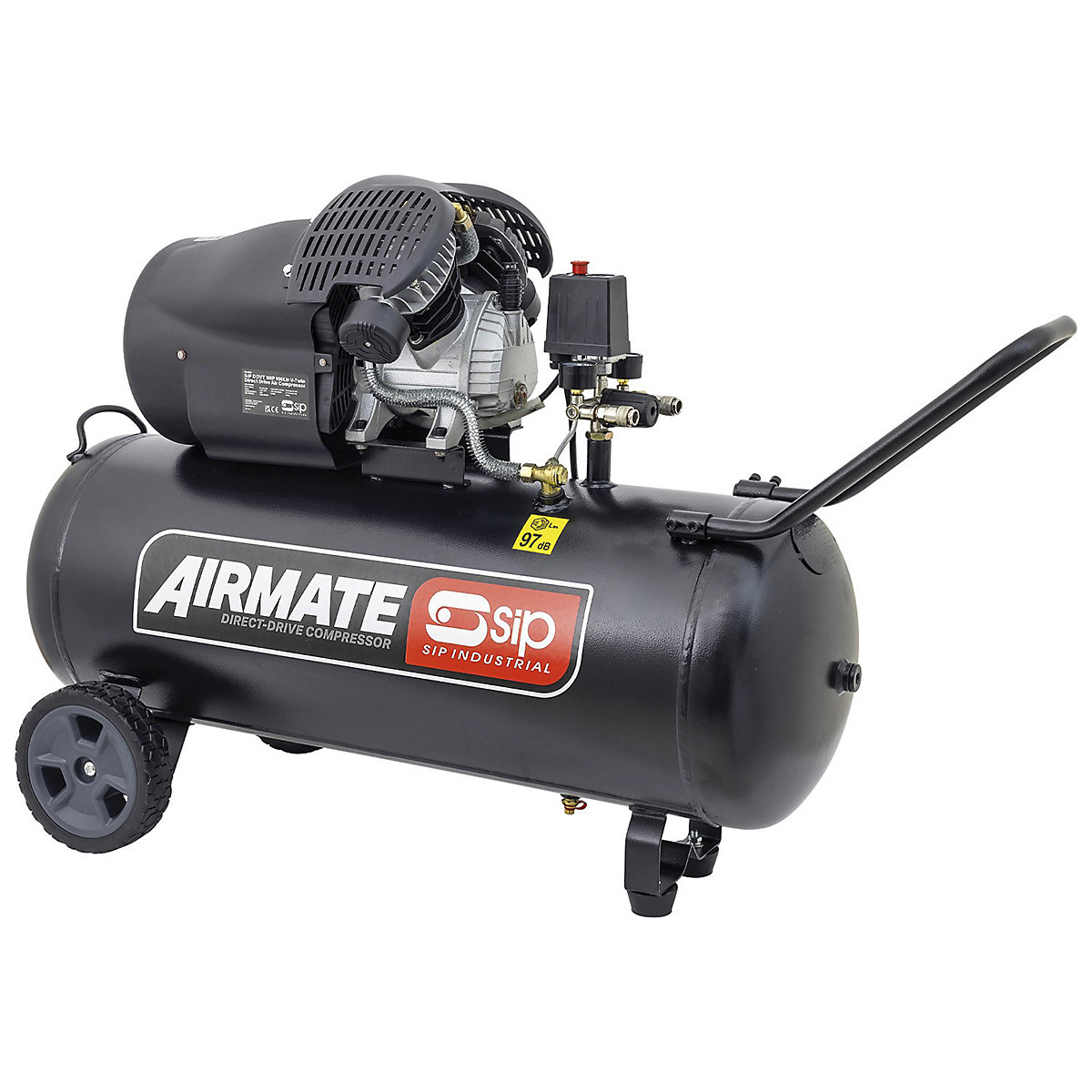 SIP DDVT 3hp V-Twin Direct Drive Compressor | 100 Litre