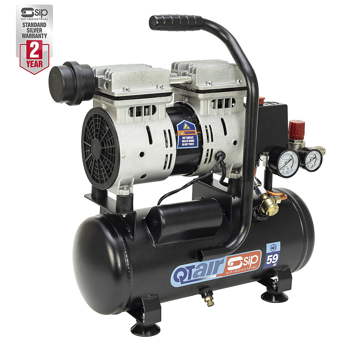 SIP QT Low Noise Direct Drive Compressor | 6 Litre (Product illustration 2)-1