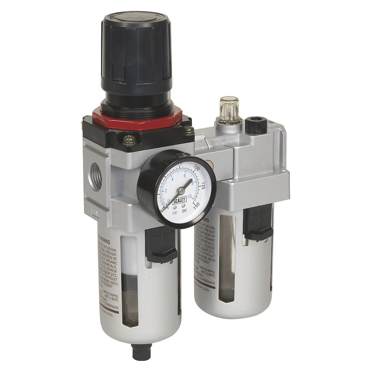 Sealey Air Filters/Regulators/Lubricators | High-Flow Range, Sealey Air Filters/Regulators/Lubricators | High-Flow Range, Sealey High Flow Workshop Air Filter/Regulator/Lubricator | 1/2"BSP | 145psi | 99cfm-1