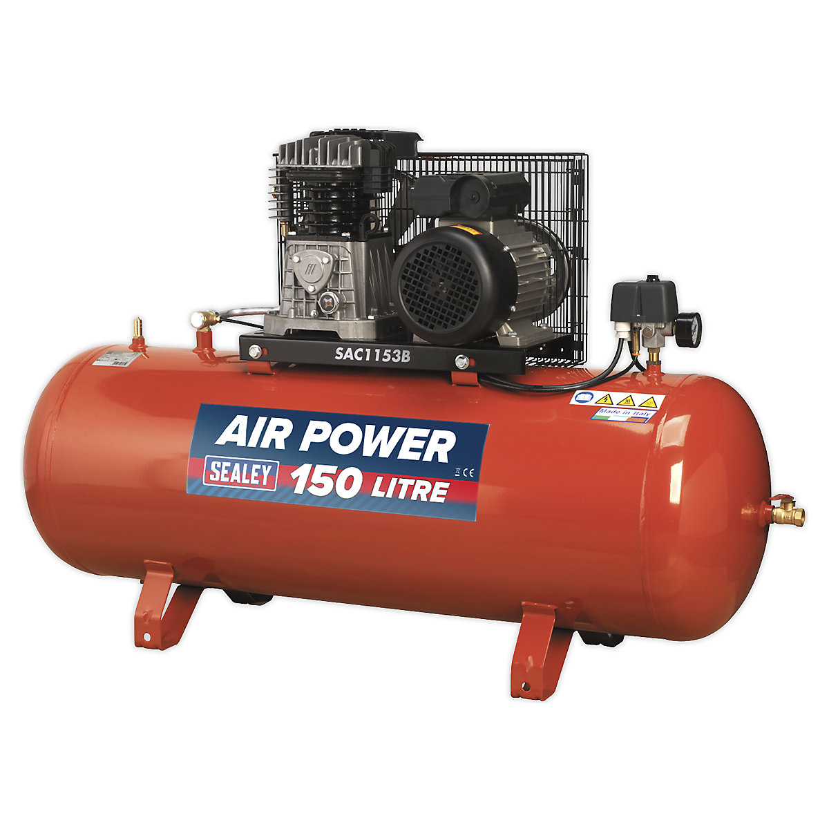 Sealey Belt Drive Compressor | 3hp | Cast Cylinders