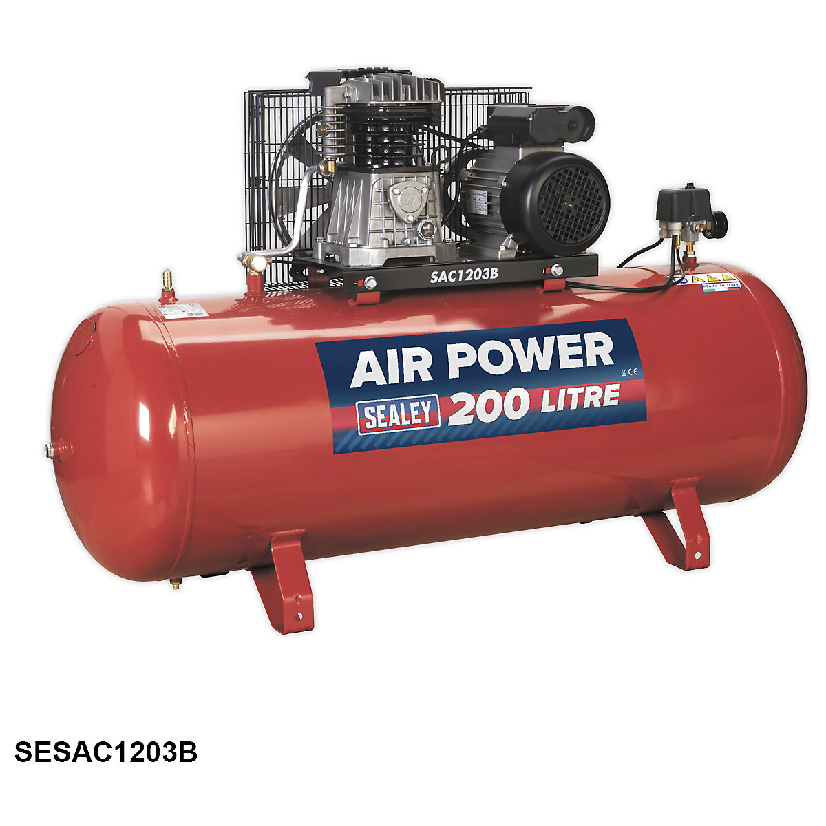 Sealey Belt Drive Compressor | 3hp | Cast Cylinders (Product illustration 10)-9