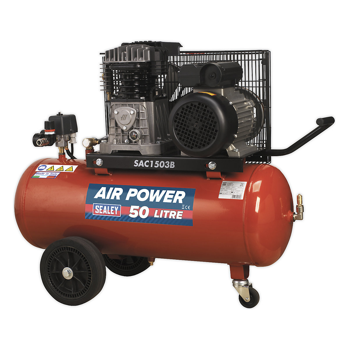 Sealey Belt Drive Compressor | 3hp | Cast Cylinders