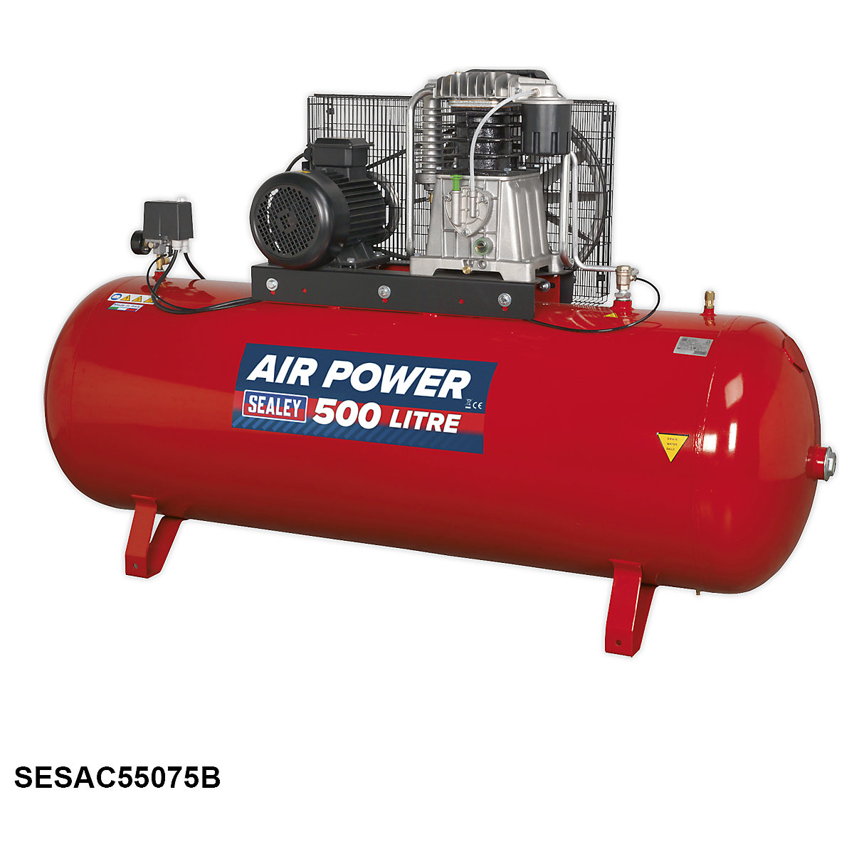 Sealey Belt Drive Compressor with Cast Cylinders | Two-Stage Pump (Product illustration 9)-8