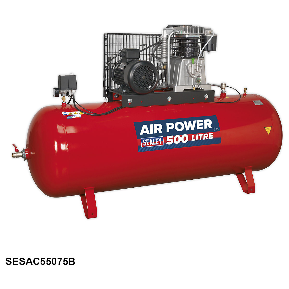Sealey Belt Drive Compressor with Cast Cylinders | Two-Stage Pump (Product illustration 10)-9