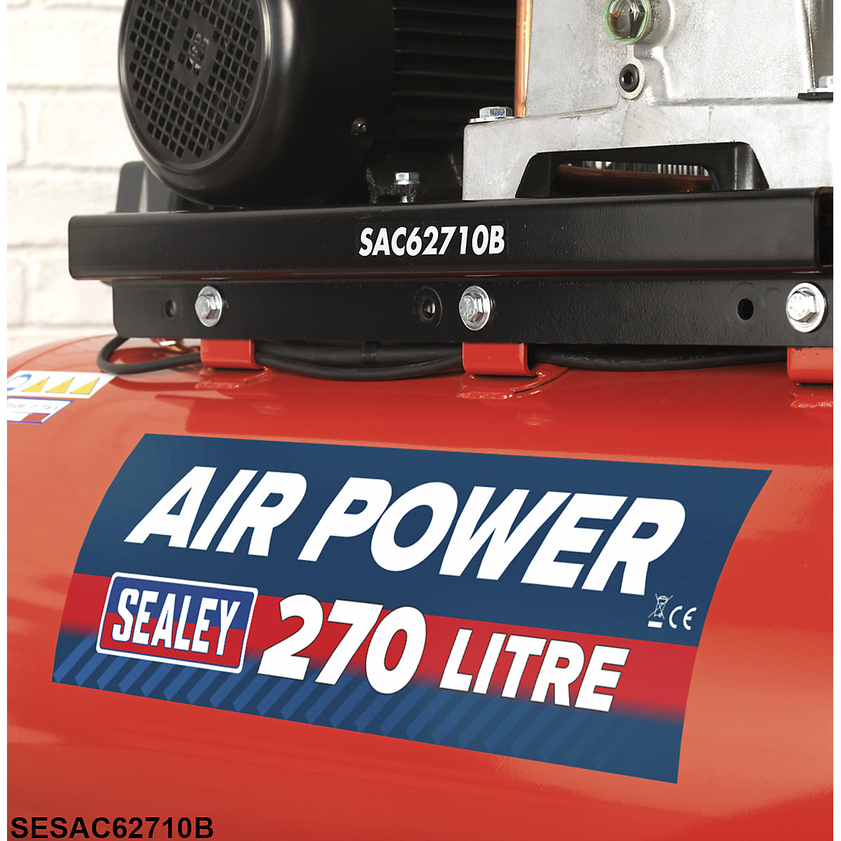 Sealey Belt Drive Compressor with Cast Cylinders | Two-Stage Pump (Product illustration 13)-12