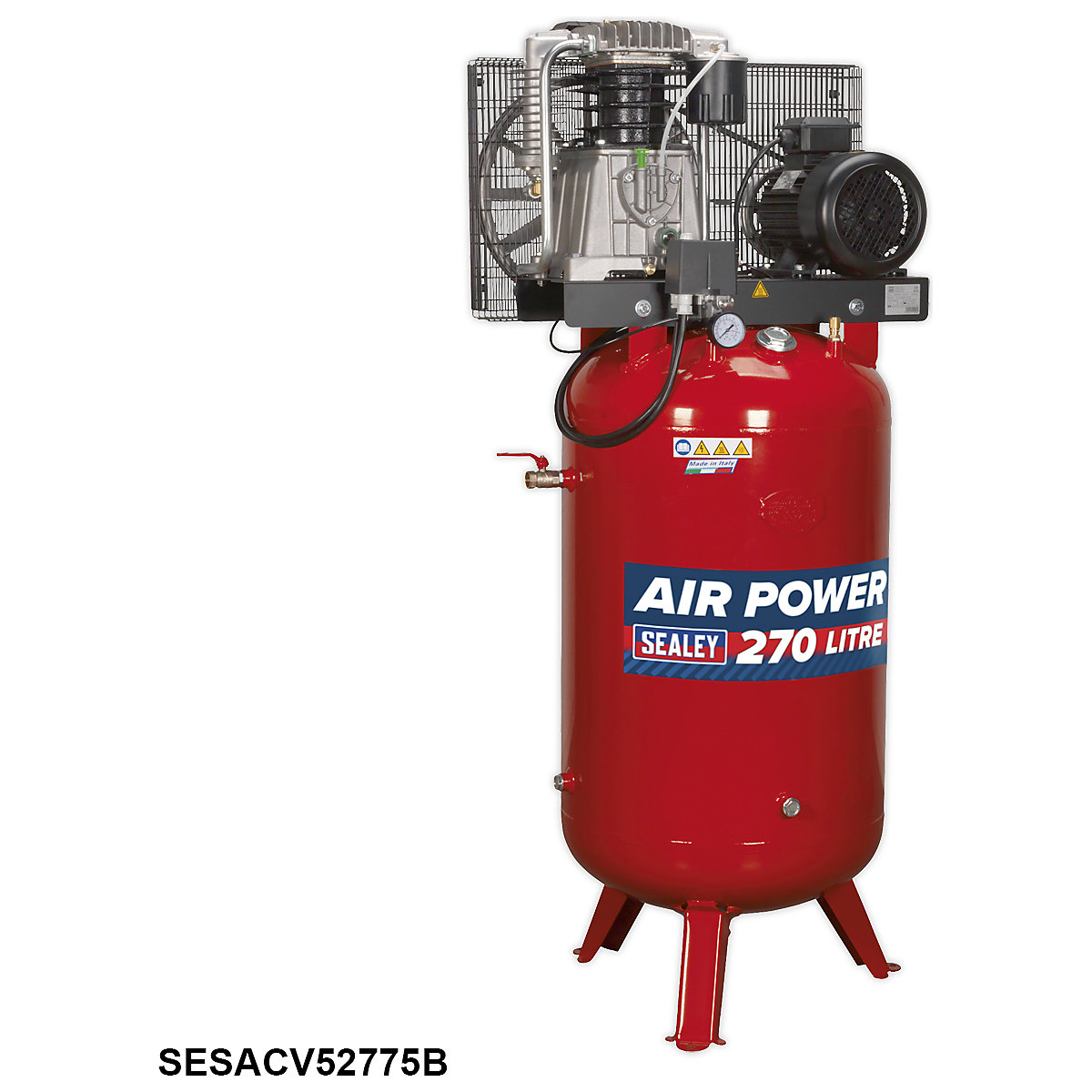 Sealey Belt Drive Compressor with Cast Cylinders | Two-Stage Pump (Product illustration 4)-3