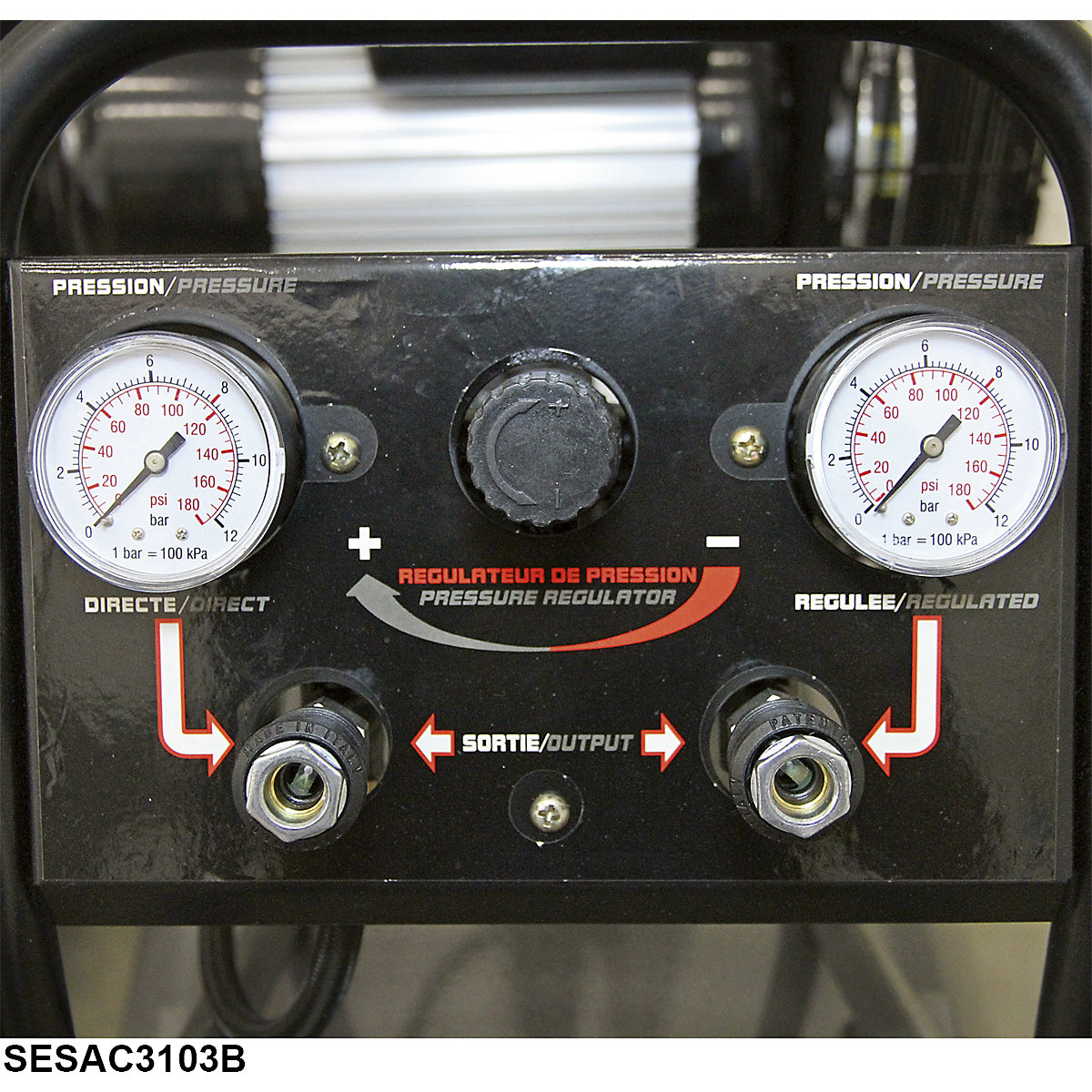 Sealey Belt Drive Compressor with Front Control Panel (Product illustration 2)-1