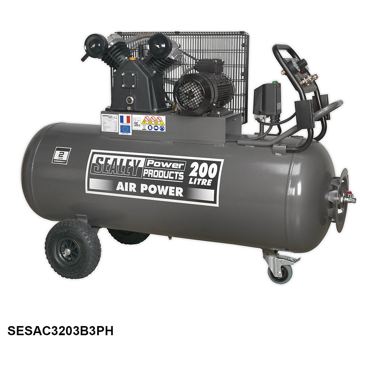 Sealey Belt Drive Compressor with Front Control Panel (Product illustration 12)-11