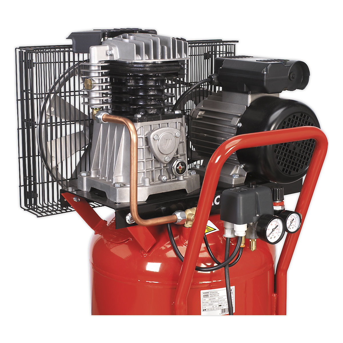 Sealey Belt Drive Vertical Compressor (Product illustration 2)-1