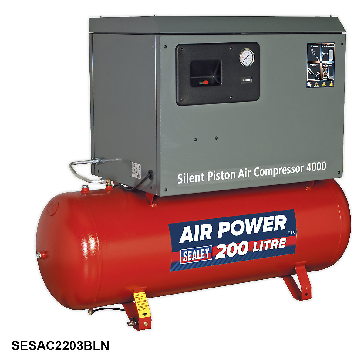 Sealey Low Noise Belt Drive Compressor (Product illustration 4)-3