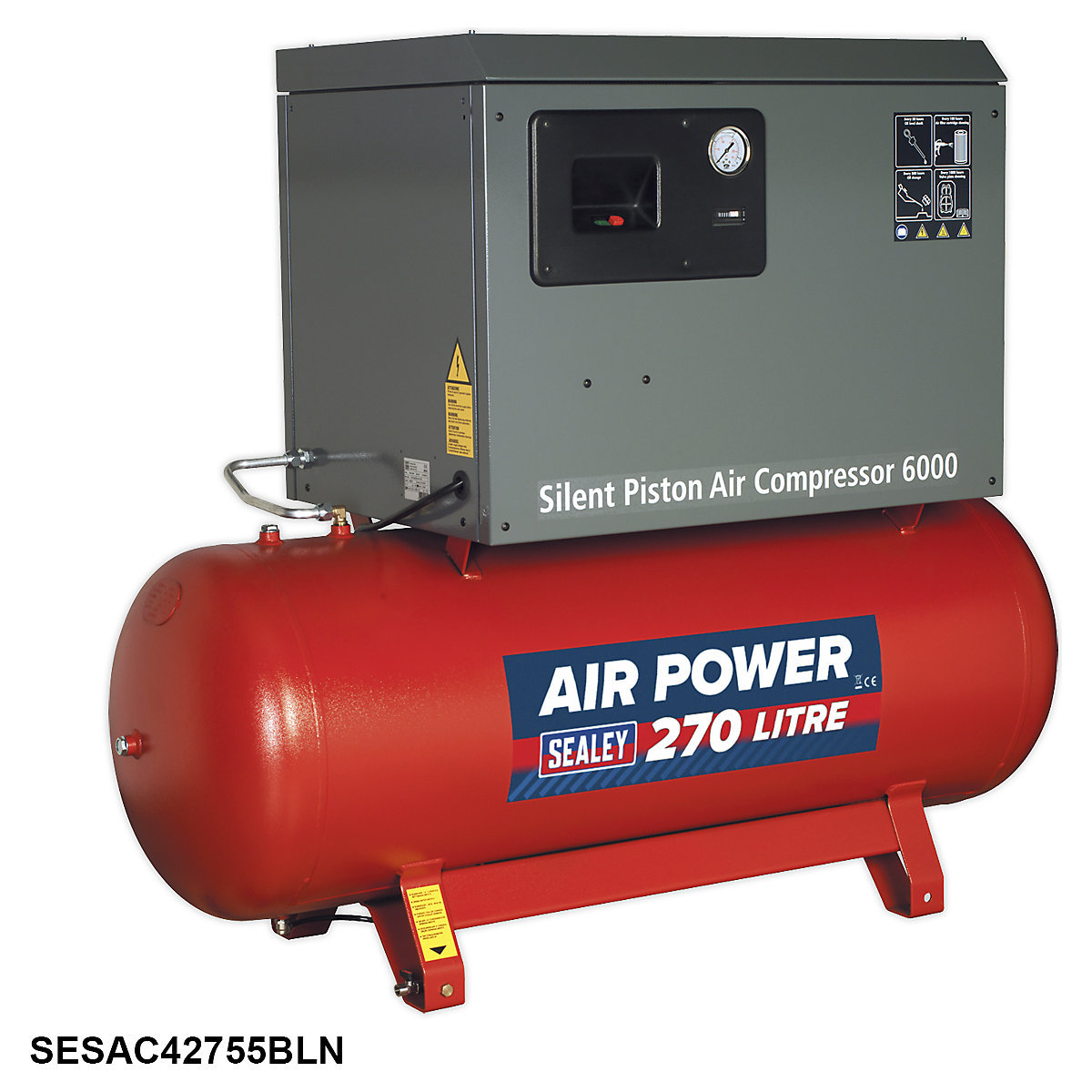 Sealey Low Noise Belt Drive Compressor (Product illustration 8)-7