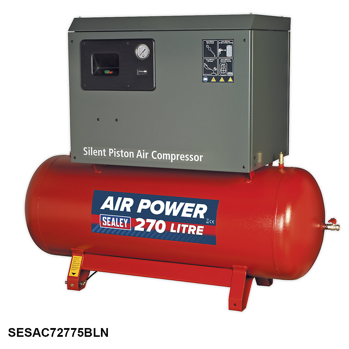 Sealey Low Noise Belt Drive Compressor (Product illustration 7)-6