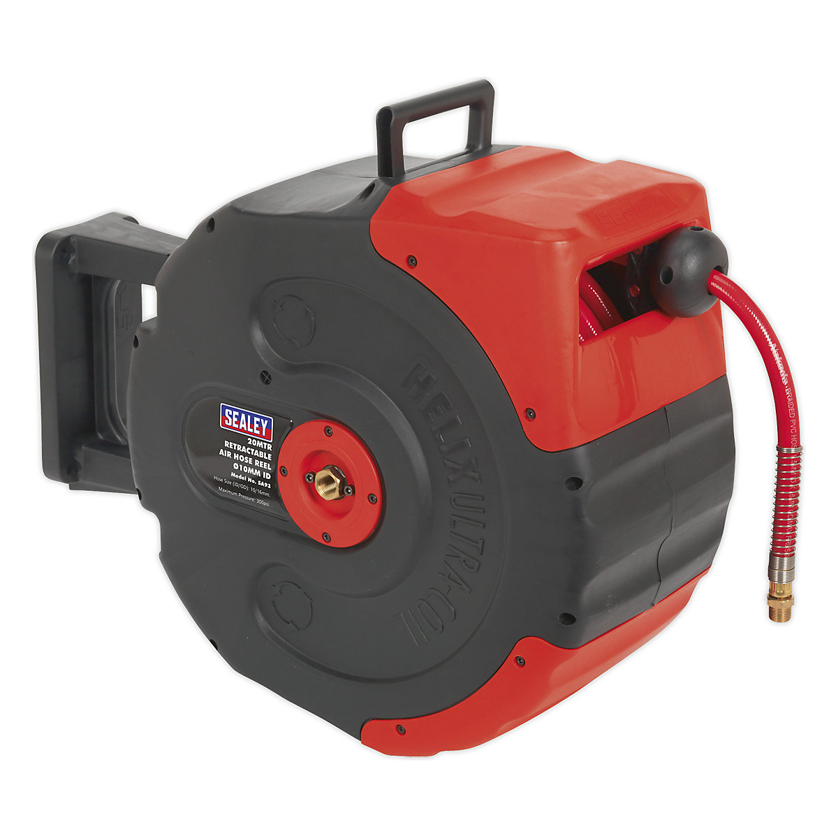 Sealey Retractable Air Hose Reel | Reinforced PVC Braided Hose