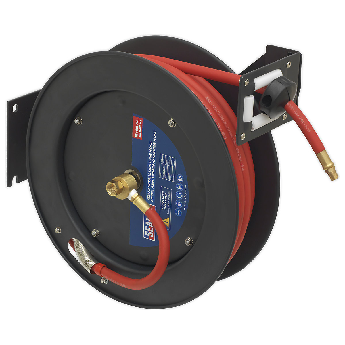 Sealey Retractable Air Hose Reel | Rubber Hose
