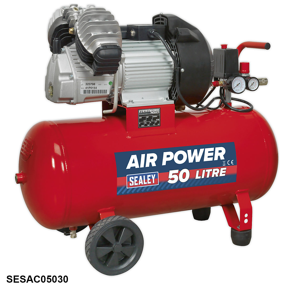 Sealey V-Twin Direct Drive Compressor (Product illustration 2)-1