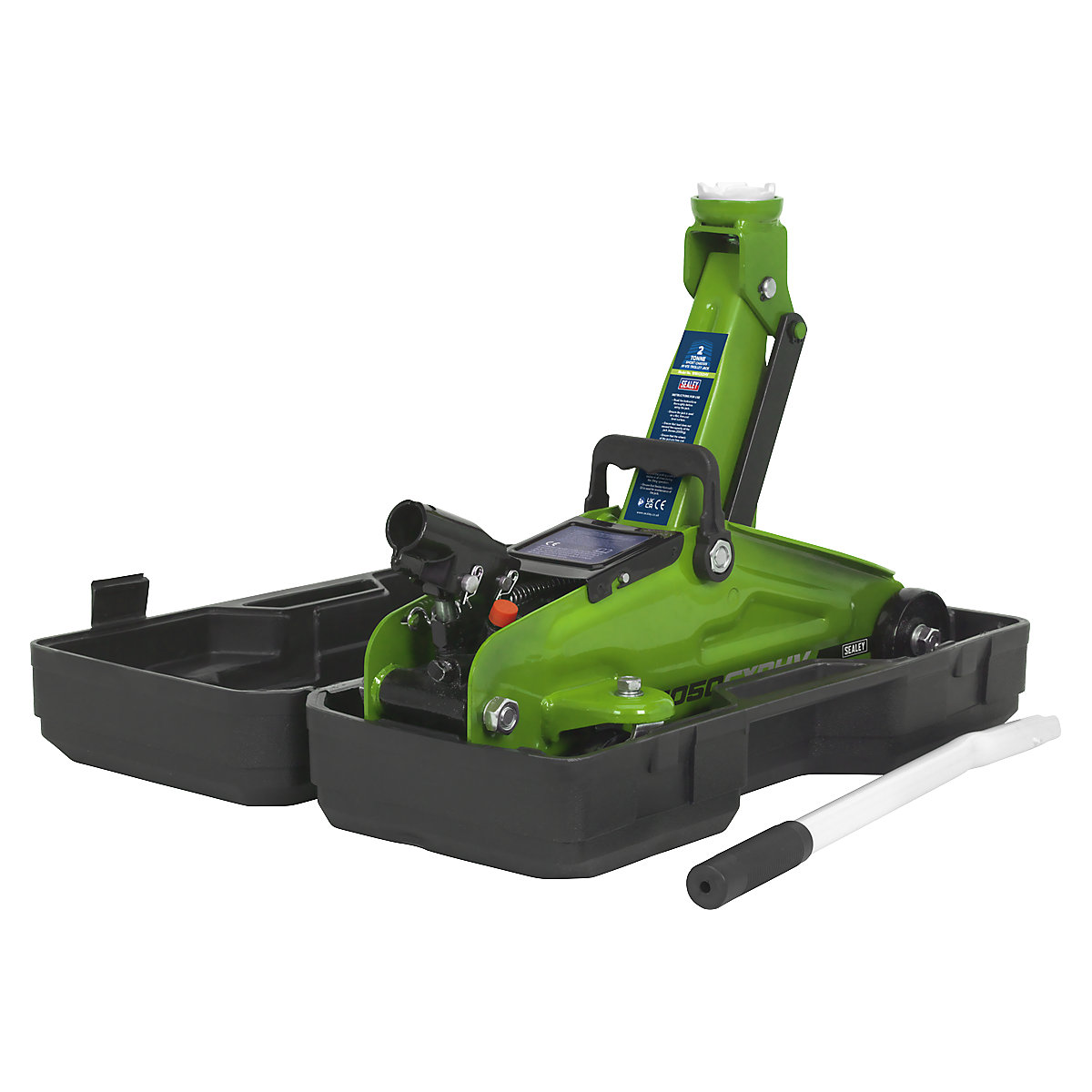 Sealey 2 Tonne Short Chassis Trolley Jack with Storage Case