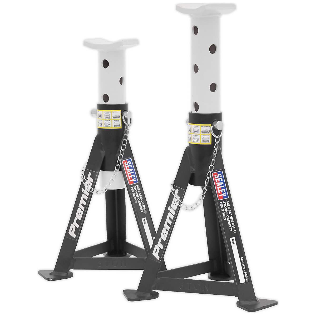 Sealey 3 Tonne Axle Stand Pair