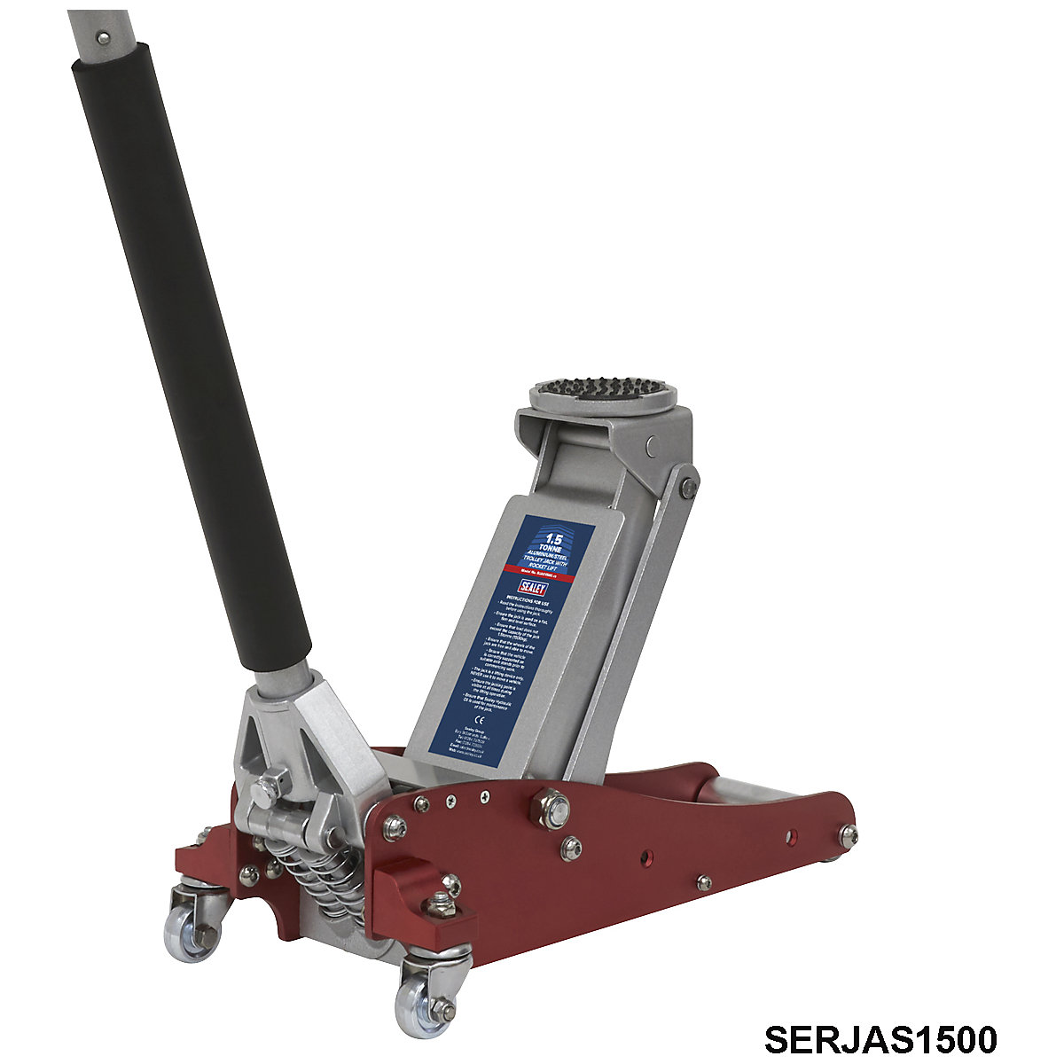 Sealey Aluminium/Steel Trolley Jack | Rocket Lift (Product illustration 2)-1