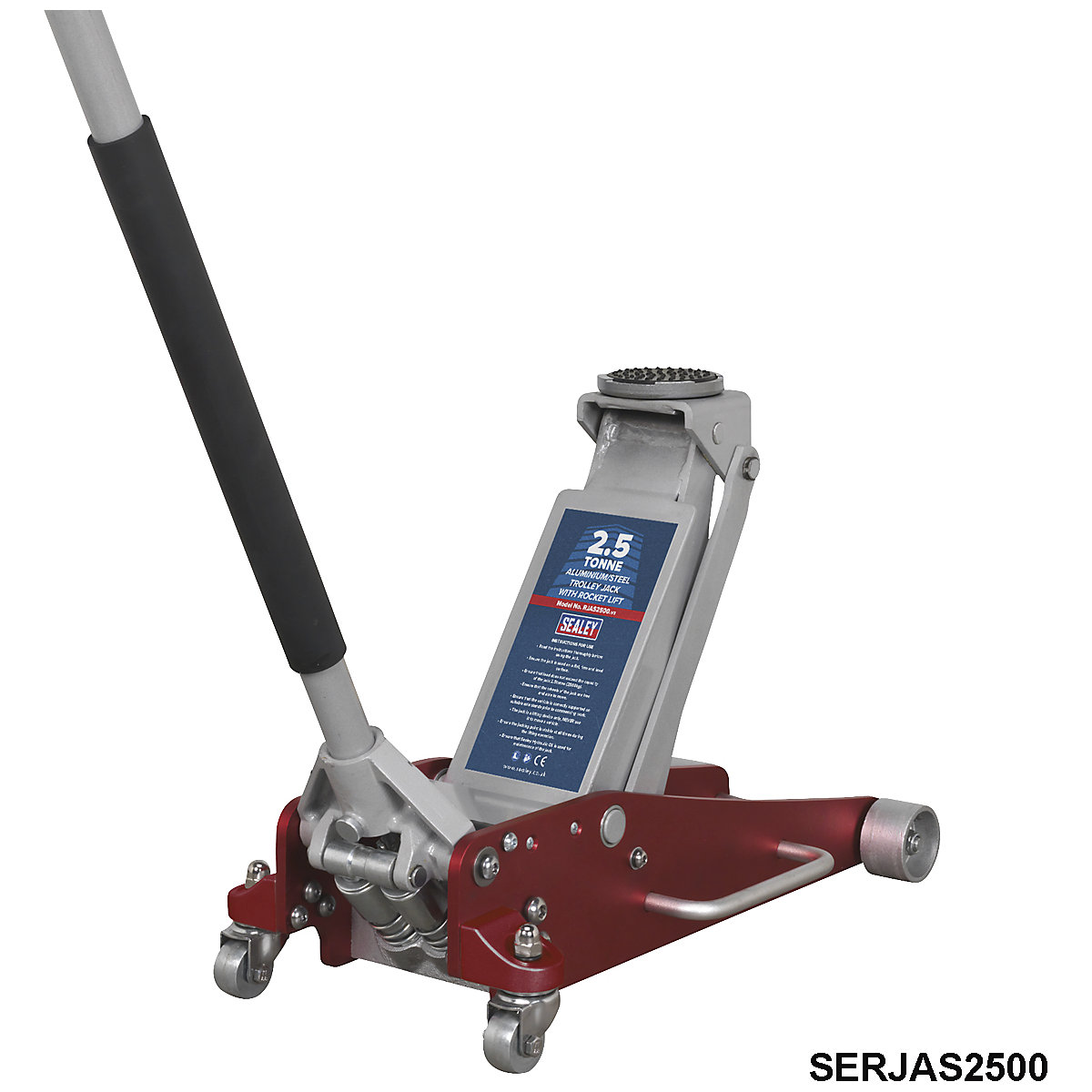 Sealey Aluminium/Steel Trolley Jack | Rocket Lift (Product illustration 5)-4